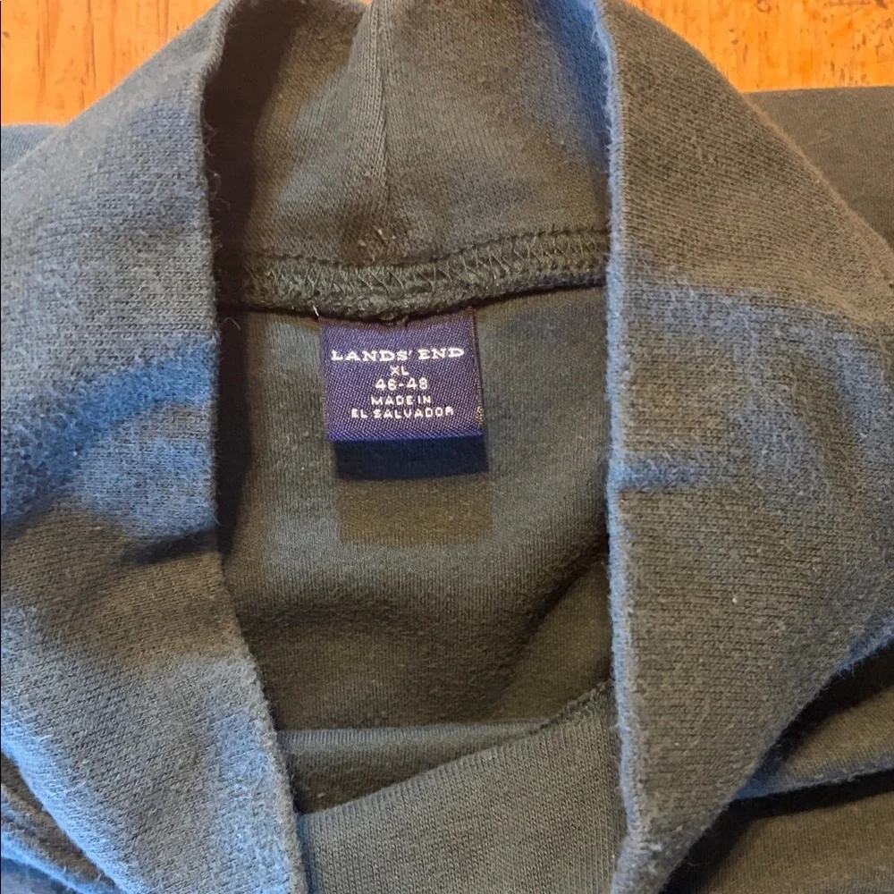 Lands' End and Eddie Bauer Olive Green Pullover Hoodie - Picture 1 of 3